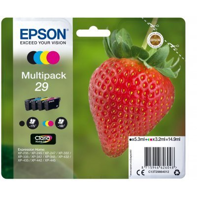 Epson T2986 (29) Pack de 4 Cartuchos de Tinta Originales - C13T29864012