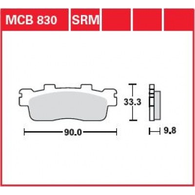 Pastillas de freno sinterizadas scooter serie SRM TRW MCB830SRM