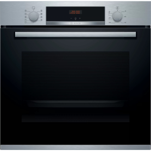 Horno convencional Bosch HBA512ES0 60cm clase A abatible multifunción 71 litros sistema calentamiento 3D profesional display LED color acero inox