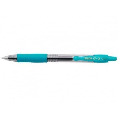 Pilot Boligrafo de Gel G2 Rollerball Retractil - Recargable - Punta de Bola Redonda 0.7mm - Trazo 0.32mm - Grip Ergonomico - Color Turquesa