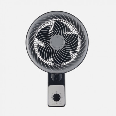 Ventilador Pared Aeolus 75w Negro/gris 3vel 5aspas 27d Alta Velocidad Fijo Y Rotatorio Orientable 45,5x27x34cm