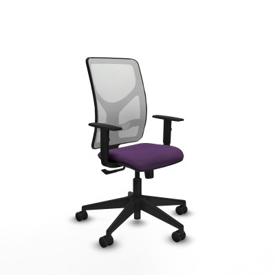 Motilla sincro malla blanca bali morado brazos 1D base piramidal ruedas 65mm nailon