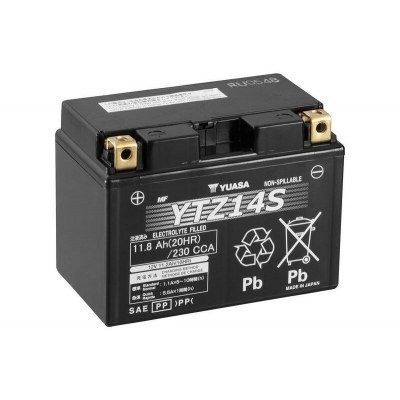 Yuasa battery YTZ14S Wet Charged (cargada y activada) YTZ14S