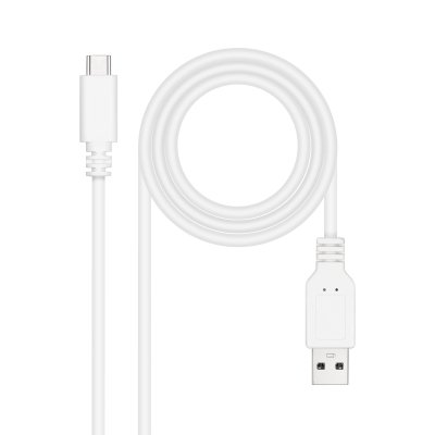Cable USB 2.0 Nanocable 10.01.2101-L150-W/ USB Tipo-C Macho - USB Macho/ 1.5m/ Blanco