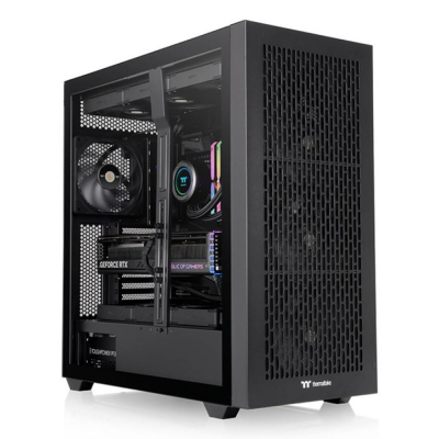 Caja ordenador gaming thermaltake ax500 atx cristal templado negra