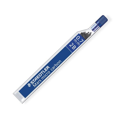 STAEDTLER Tubo 12 minas Mars Micro - Mina 0,7 mm - Dureza 2B