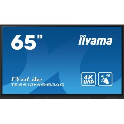 TE6512MIS-B3AG pantalla de señalización Diseño de quiosco 165,1 cm (65) LCD Wifi 400 cd / m² 4K Ultra HD Negro Pantalla táctil Procesador incorporado Android 11 24/7