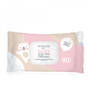 TOALLITAS LIMPIADORAS BEBÉ aloe vera y extracto de camomila 90 u