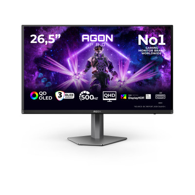 AGON PRO AG276QKD2 pantalla para PC 67,3 cm (26.5) 2560 x 1440 Pixeles Quad HD QD-OLED Negro, Gris