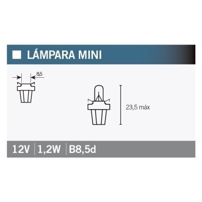 Caja de 10 Lámparas OSRAM 2721MF 12V1,2W 2721MF