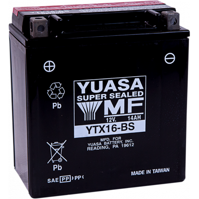 Baterías sin mantenimiento AGM YUASA YTX16-BS(CP)