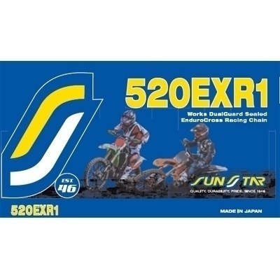 Cadena 520 EXR 1 Works Endurocross con retenes SUNSTAR SPROCKETS SS520EXR1-116G