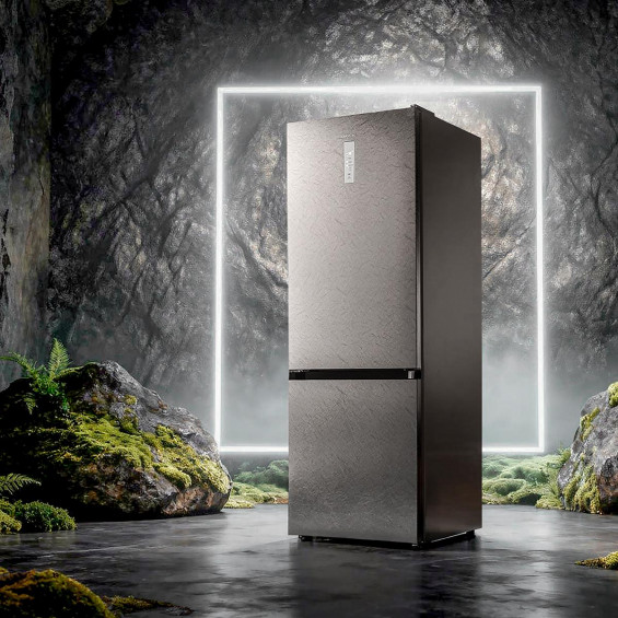 Frigorífico combi Cecotec 405 WL Elite Graphite Stone D, 200 x 59.5 x 66 cm, Total No Frost, clase D, 37 dB, 405 litros, Fresh Flex, gris - imagen 2