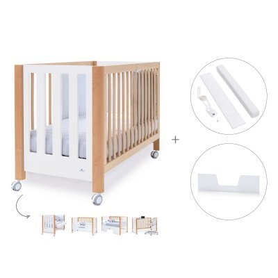 Cuna colecho 60x120 cm convertible (3en1) madera/blanca · Occa