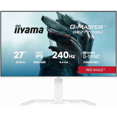MONITOR IIYAMA GB2771HSU-W1 27 PULGADAS RESOLUCION FULL HD (1920X1080), PANEL FAST IPS, 0,8 MS (MPRT), 240 HZ, BRILLO 250, CONTRASTE 1100:1, HDMI, DISPLAYPORT, USB HUB, ALTAVOCES, FLICKER-FREE, LOW BL