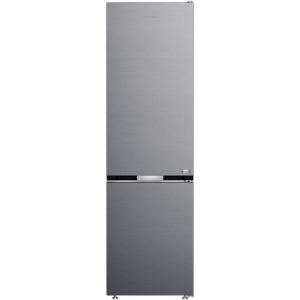 Frigorífico combi Grundig GKPN 36920 XP, 203.5 x 59.5 x 66.3 cm, Duo-Cooling No Frost, clase E, 256 kWh/año, 37dB, 355 litros, puerta reversible, pantalla LED, AeroFresh, titanio inox