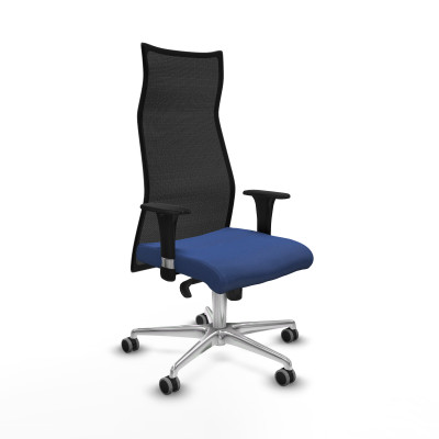 Albacete malla sincro malla negra bali azul marino brazos 1D base aluminio ruedas 65mm engomadas