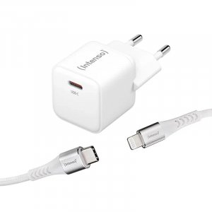 Kit cargador Intenso GaN W30C + Cable Lightning
