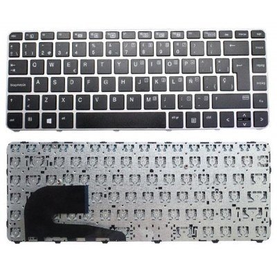 Teclado compatible para portátil HP Elitebook 745 G3 / 745 G4 / 840 G3 / 840 G4 / 848 G4 / Negro marco plata