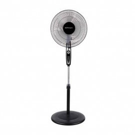 Ventilador de pie Orbegozo SF0148, 40 cm, 50W, 3 velocidades, oscilante multiorientable, posición fija u oscilante, Altura regulable, Muy...