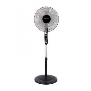 Ventilador de pie Orbegozo SF0148, 40 cm, 50W, 3 velocidades, oscilante multiorientable, posición fija u oscilante, Altura regulable, Muy silencioso, negro