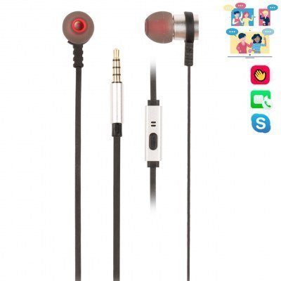 Auriculares metalicos ngs cross rally silver - tecnologia voz assistant - 20hz - 20khz - 95db - jack 3.5mm - cable 1.2m