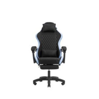 SILLA GAMER MARS GAMING MGCXFGRBL NEGRA Y AZUL RECLINABLE REPOSABRAZOS AJUSTABLE REPOSAPIES COJINES