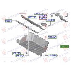 CUBIERTA DE PLÁSTICO DEBAJO DEL PARACHOQUES TRASERO (O)