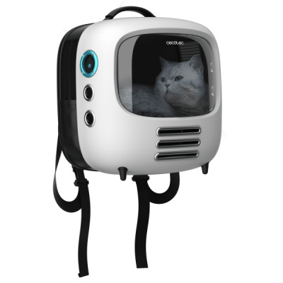 Transportín Cecotec Pumba 1800 Travel Fan - Sistema de ventilación | Para mascotas hasta 8kg | Luz interior | 43x42x27.6cm