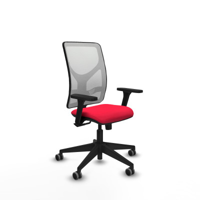 Motilla sincro malla blanca bali rojo brazos 3D base piramidal ruedas 65mm engomadas