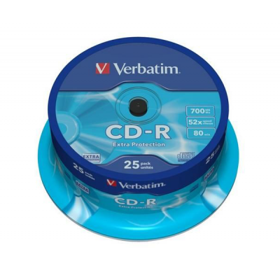 CD-R Verbatim Datalife 52X/ TarrinA25uds