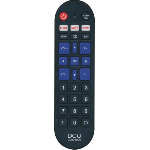 Mando a distancia Dcu PARA LG-SAM-SON-PHI-PAN, Control remoto universal para TV LCD/LED Lg, Samsung, Sony, Philips y Panasonic, IR inalámbrico, negro