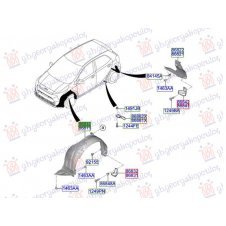 PASARUEDA DELANTERA DE PLASTICO (O)