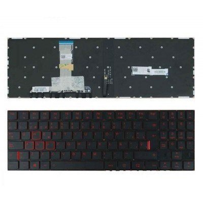 Teclado compatible para portátil LENOVO Y520 / Y530 / Y540 / R720 / R520-15ikb / Retroiluminado en rojo