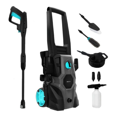 Hidrolimpiadora Cecotec HydroBoost 1600 Car&Garden - Potencia 1600W | Presión hasta 135 bar | Caudal 426 l/h | Accesorios para coche y jardín incluidos | Diseño compacto