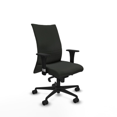 Albacete confidente XL sincro bali negro brazos 1D cromados base nailon ruedas 65 mm nailon