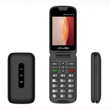 Telefono movil volfen nexo flip tipo concha negro