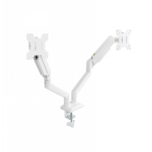 Tooq Soporte de Mesa para 2 Pantallas 13”-34” Peso Max 10kg x Brazo, Blanco