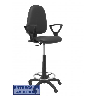 Cadeira de Escritório Alta PIQUERAS Y CRESPO Ayna Preto (Braços Fixos - Pele Sintética)