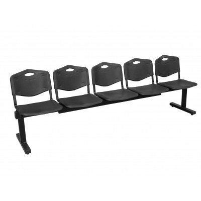 Bancada Robledo 5 plazas PVC color negro