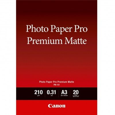 Papel fotografico canon premium matte tinta iimpresion - a3 - 297x420mm - 20 hojas