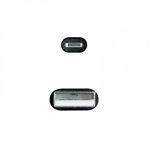 CABLE LIGHTNING A USB A/M, NEGRO MALLADO, 1 M