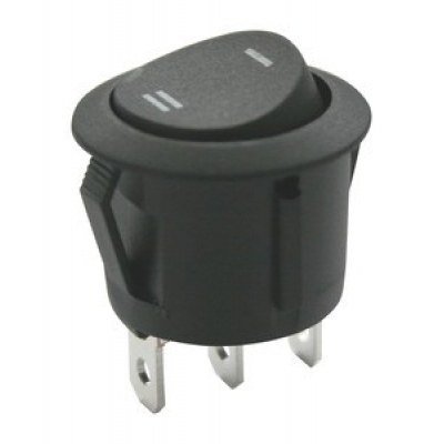 Interruptor Basculante Unipolar 6A/250VAC ON-ON Negro