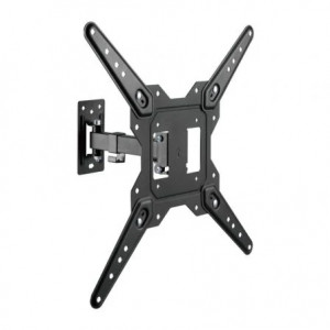 Soporte TV orientable de pared Aisens WT55TSE-151, 23-55 pulgadas, hasta 30 kg, 2 pivotes, VESA 400x400 mm, orient. ±90°, incl. -8°/+5°, negro