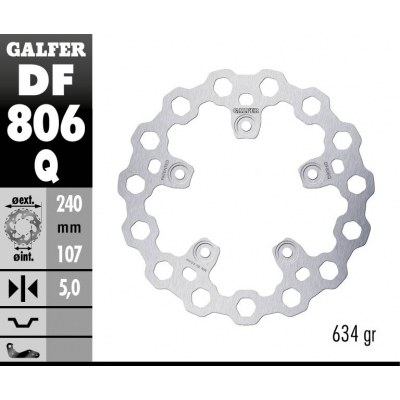Disco de freno Cubiq GALFER DF806Q