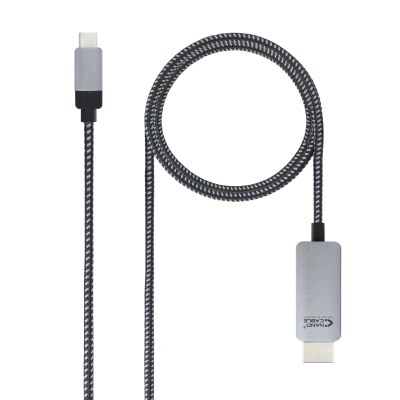 Nanocable Cable conversor USB-C A HDMI, USB-C/MHDMI/M, Negro, 1.8m
