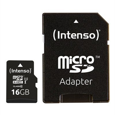Tarjeta de memoria micro sd intenso 16gb uhs - i cl10 + adaptador sd