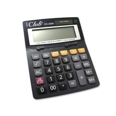 Ingraf CD-2685-12Rp Calculadora de 12 Digitos - Tecla de Borrado - 3 Teclas de Memoria - Doble Cero y Porcentaje - Suma Extragrande - Alimentacion Solar y a Pilas - Color Negro