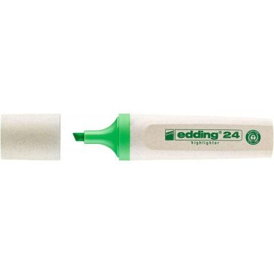 Edding 24 EcoLine Marcador Fluorescente - Punta Biselada - Trazo entre 2-5mm - 90% de Plastico Reciclado - Etiqueta Ecologica Blue Angel - Color Verde Claro