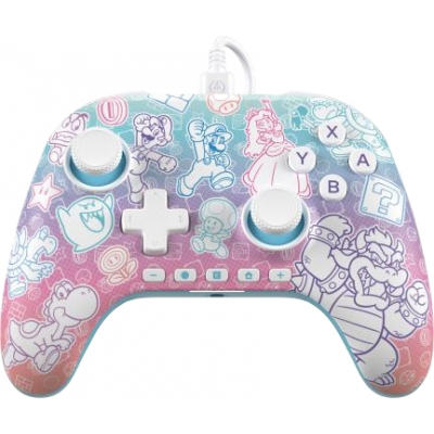 PowerA Mando con Cable para Nintendo Swich 2 - Efecto Hall - Mario Mushroom Kingdom